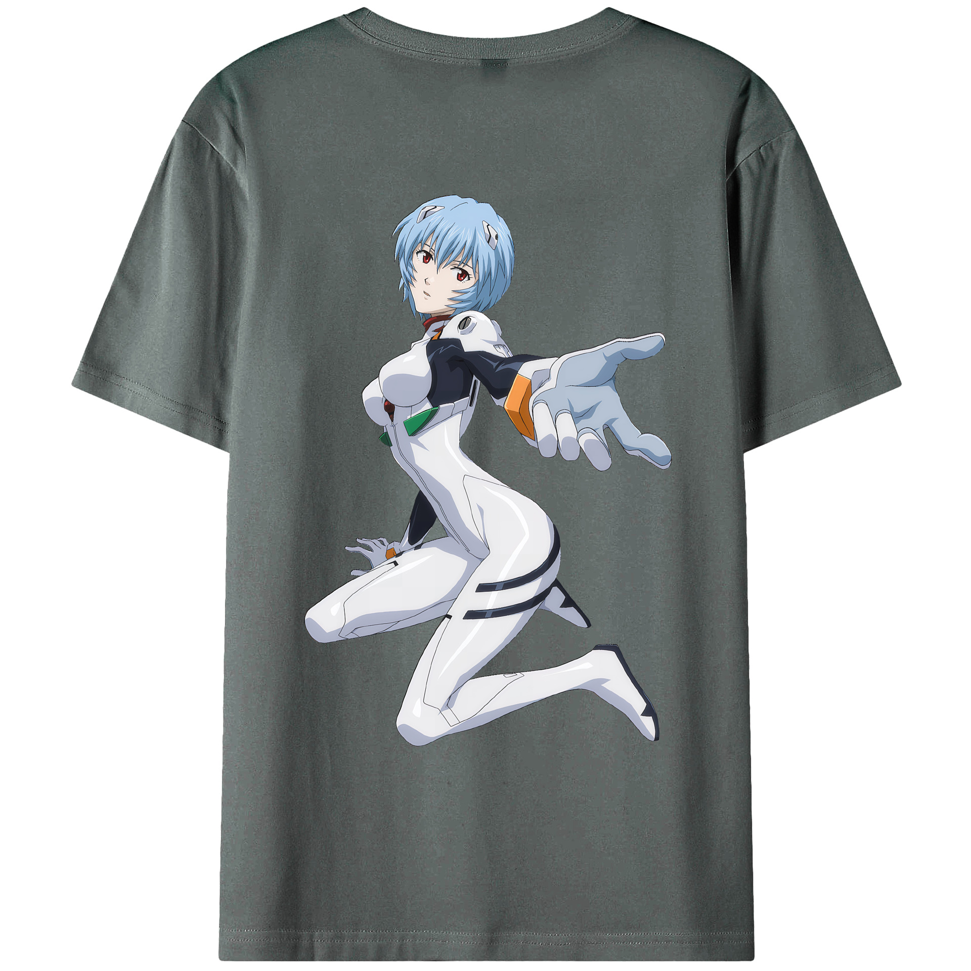 （画像用） EVA 新世紀エヴァンゲリオン 綿100％ メンズ半袖Tシャツ（バックプリント） 通気性